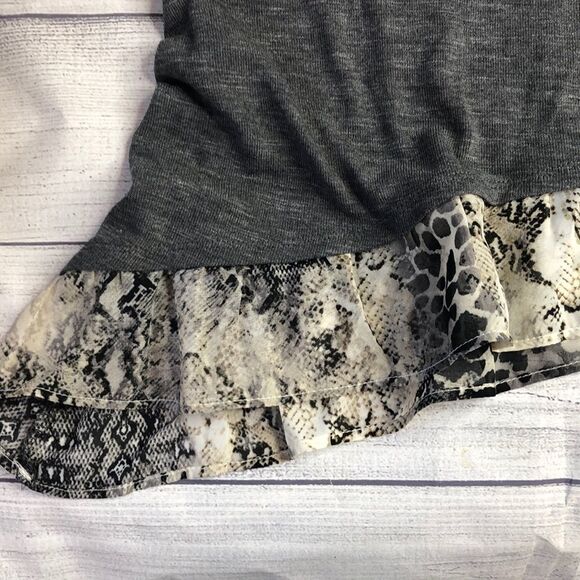 ALYX Gray Short Sleeve Towfer Knit Blouse 1X NWOT - Picture 4 of 7